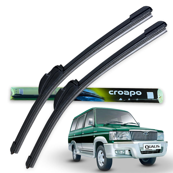 Croapo Frameless Windshield Wiper Blades for Toyota Qualis– 16” Driver & 16” Passenger (Set of 2)