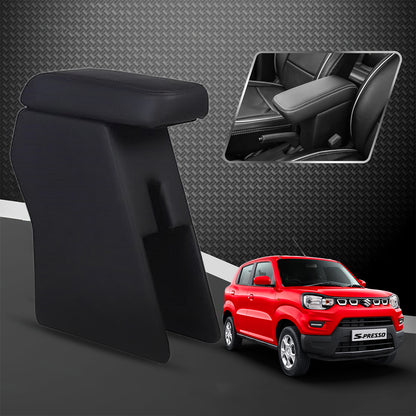 Car Center Armrest with Storage for  Maruti Suzuki S-Presso – Black