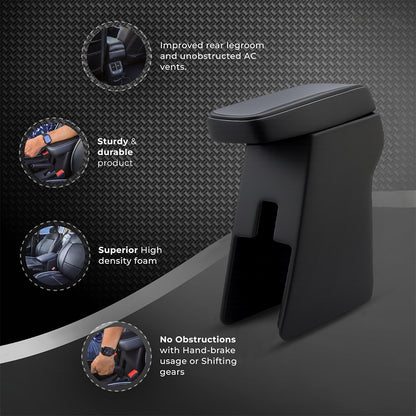 Car Center Armrest with Storage for Maruti Suzuki Swift 2024 – Black