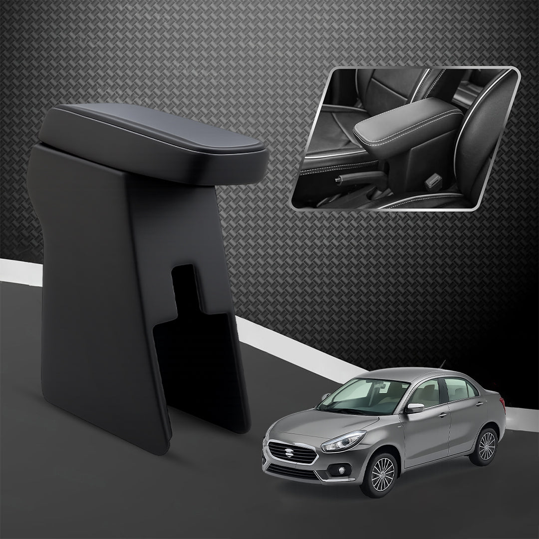Car Center Armrest with Storage for Maruti Suzuki Dzire (2017 Onwards) – Black
