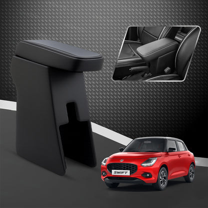 Car Center Armrest with Storage for Maruti Suzuki Swift 2024 – Black