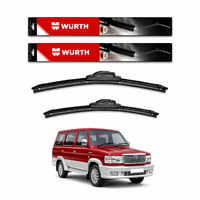 WÜRTH Soft Wiper Blade for Toyota Qualis | 16" + 16" Set | Flat Frameless | Streak-Free