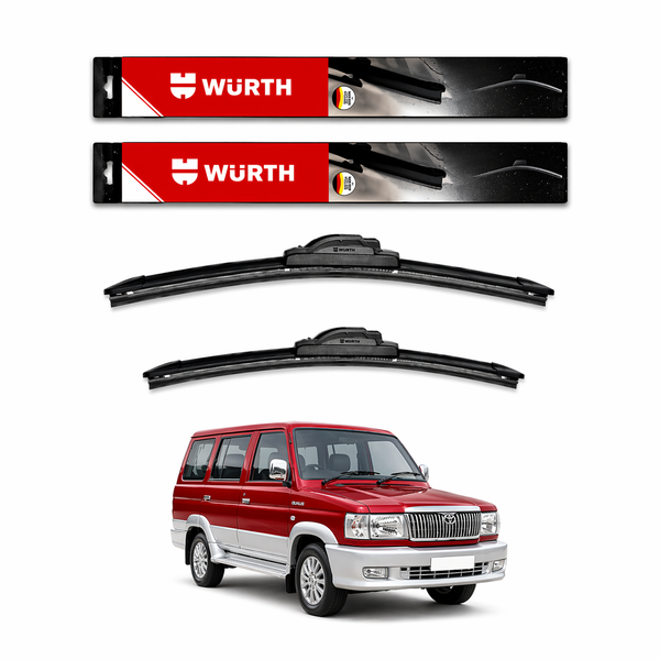 WÜRTH Soft Wiper Blade for Toyota Qualis | 16" + 16" Set | Flat Frameless | Streak-Free