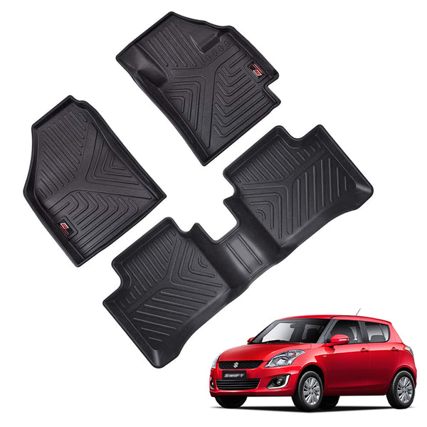 GFX Life Long Car Floor Mats for Maruti Suzuki Swift (2014–2017)