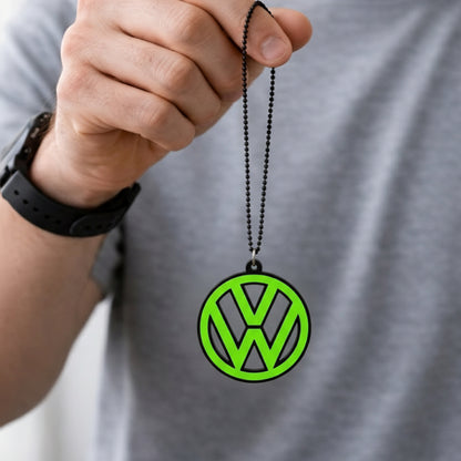 Volkswagen Logo Car Mirror Hanging Pendant – Acrylic Hanging Accessory | Stylish Interior Decor