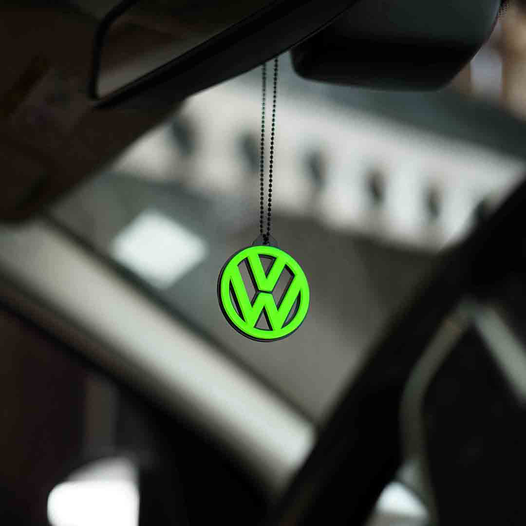 Volkswagen Logo Car Mirror Hanging Pendant – Acrylic Hanging Accessory | Stylish Interior Decor