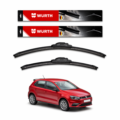 WÜRTH Soft Wiper Blade for Volkswagen Polo | 24" + 16" Set | Flat Frameless | Streak-Free