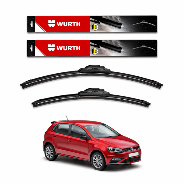 WÜRTH Soft Wiper Blade for Volkswagen Polo | 24" + 16" Set | Flat Frameless | Streak-Free