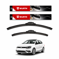 WÜRTH Soft Wiper Blade for Volkswagen Vento | 24" + 16" Set | Flat Frameless | Streak-Free